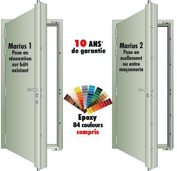 Bloc porte blindé avec serrure en applique
